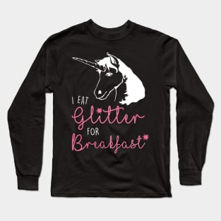 I Eat Glitter Unicorn - Dark Long Sleeve T-Shirt